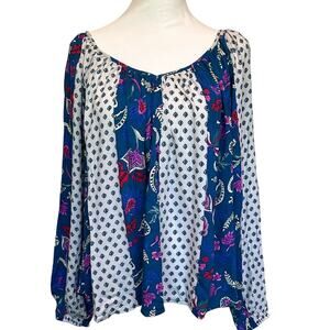 ANDREE BY UNIT Mixed Paisley‎ Print Tie Back Blouse